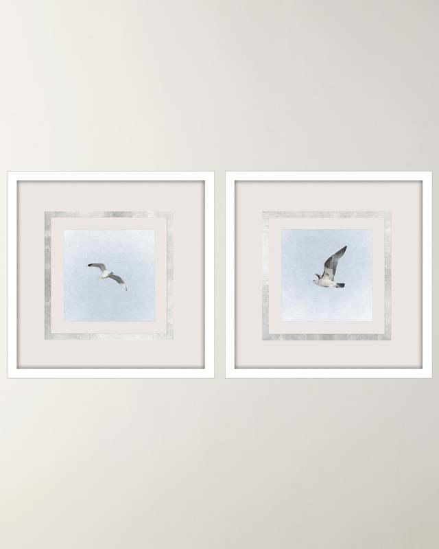 "Modern Flight II" Set of 2 Framed Giclees by Libby Langdon